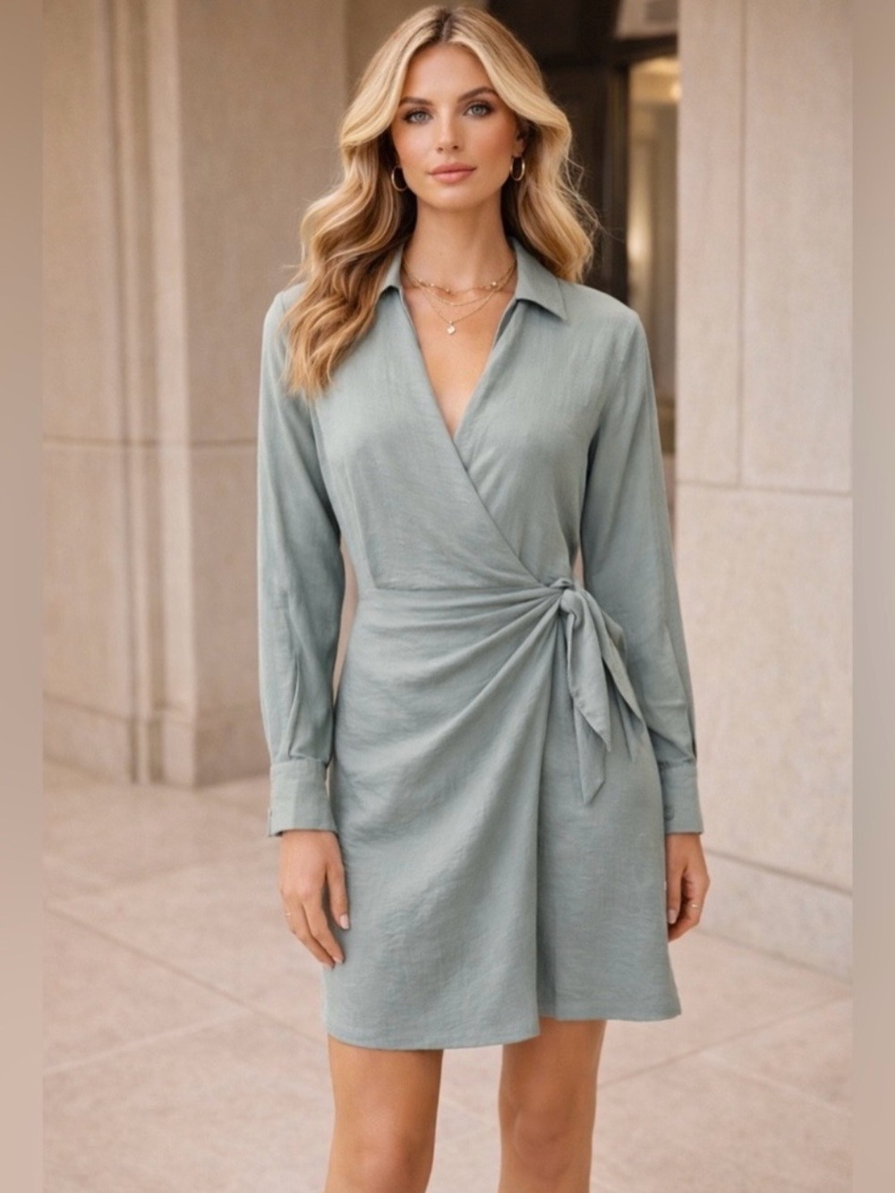 Vince Wrap Shirt Dress